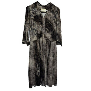 Samantha Sung New York Snake Print Work Wear Shirtdress Size 10